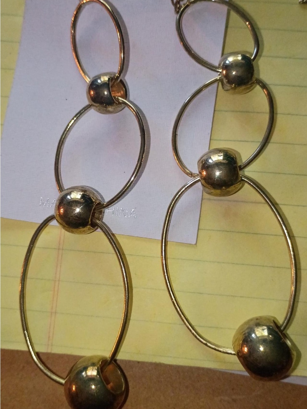 Gold-Tone Linked Orb Drop Earrings - Women Jewelry